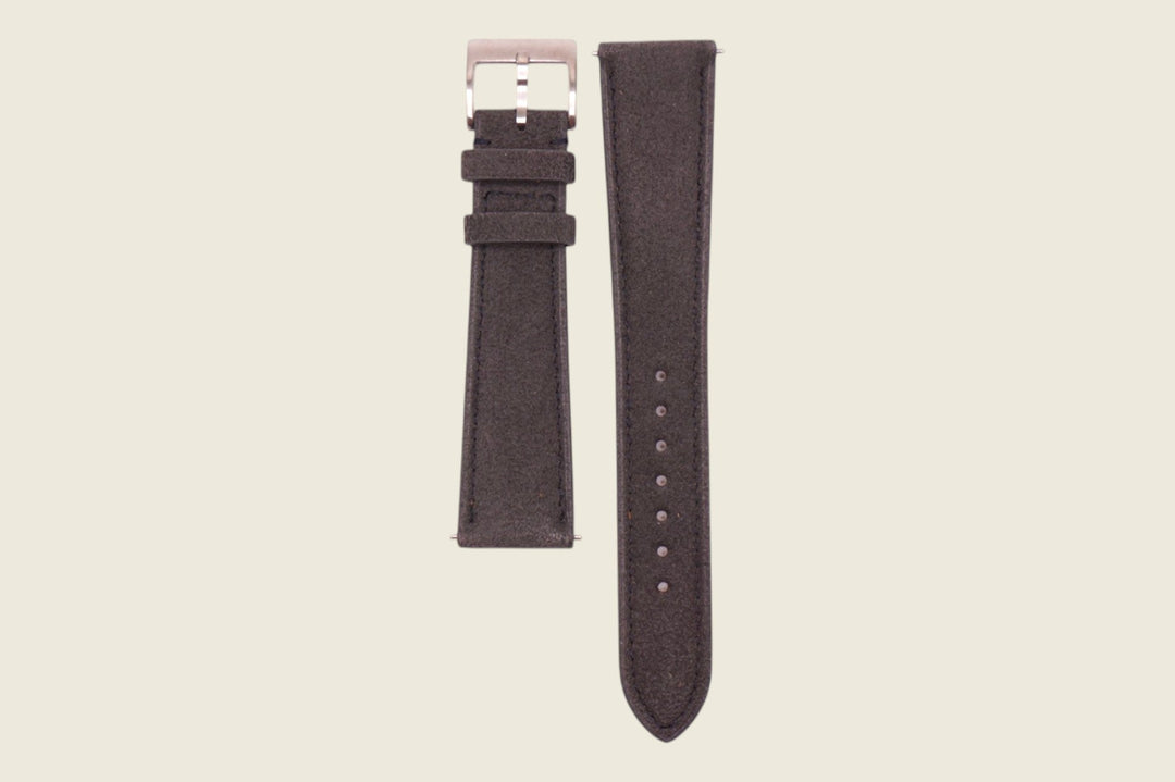 Alcantara Padded Strap Dark Grey Watch Straps