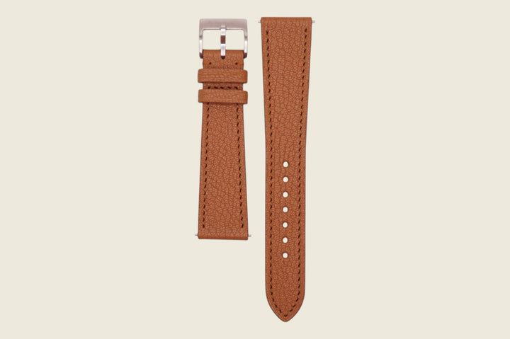Chevre Sully Stitched Strap Gold Watch Straps