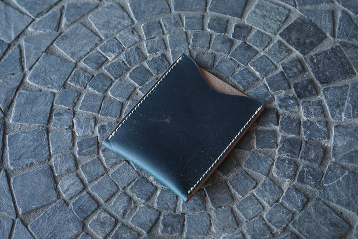 Safeguard - Navy Horsestrip (Horween) Front Pocket