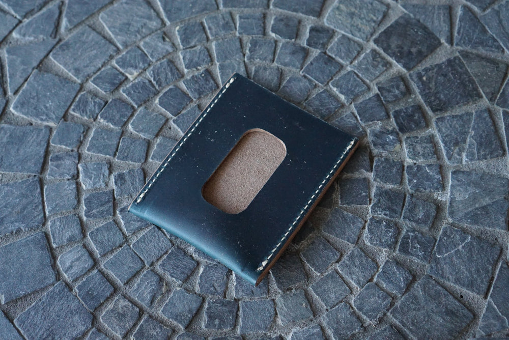 Safeguard - Navy Horsestrip (Horween) Front Pocket