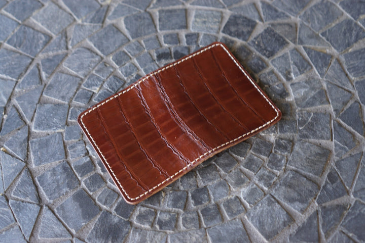 Warden - Cognac Gold Alligator & Brown Horsehide (Maryam) Bifold