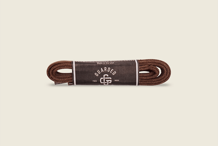 33" Round Cord Waxed Shoe Laces Light Brown Shoe Laces