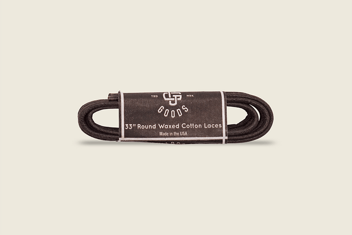 33" Round Cord Waxed Shoe Laces Dark Brown Shoe Laces