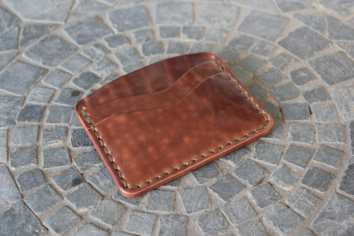 Buckler (4 Slots) - Tiger Stripe Brown Shell Cordovan (Rocado) Front Pocket